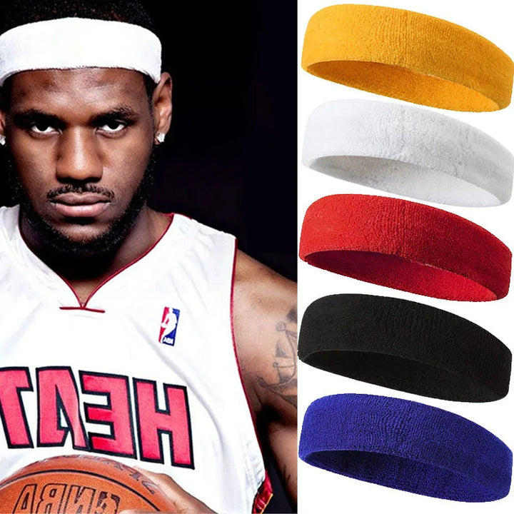 Pure Color Sports Sweatband Headband