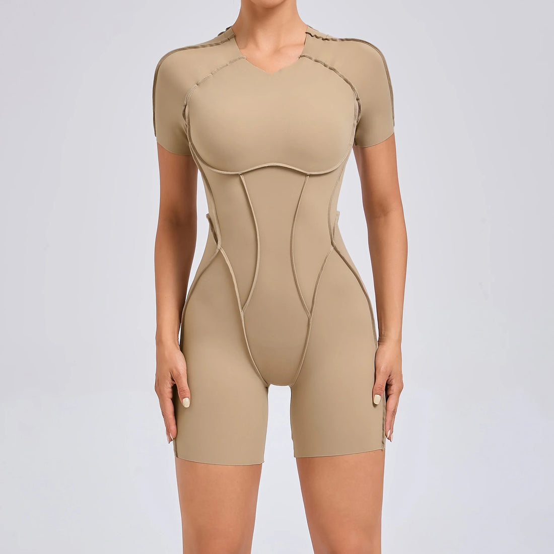 Women’s Short Jumpsuit – Backless Scrunch Booty Yoga & Fitness Set