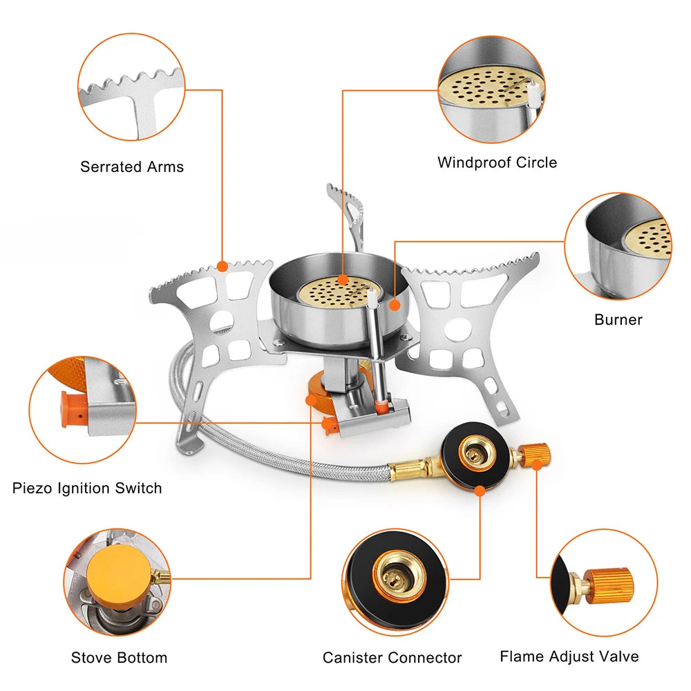 3900W Windproof Camping Gas Stove