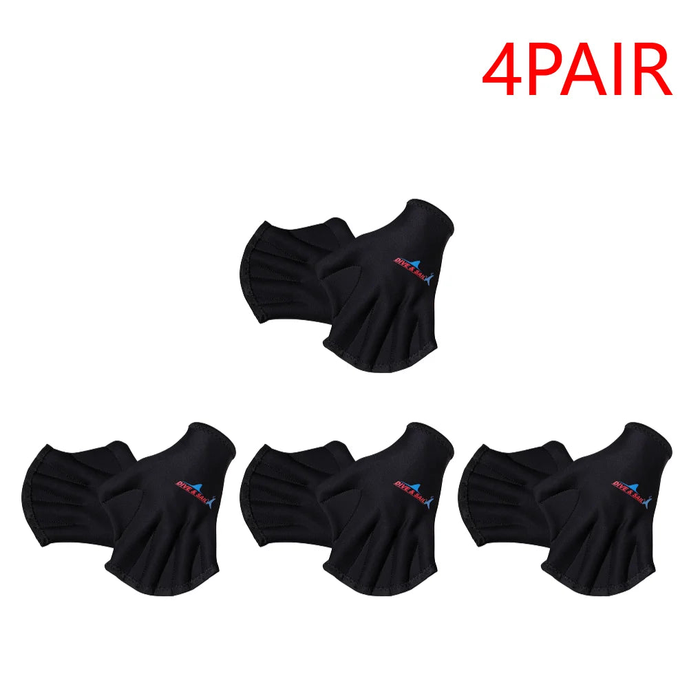 1–5 Pairs Webbed Swimming Gloves