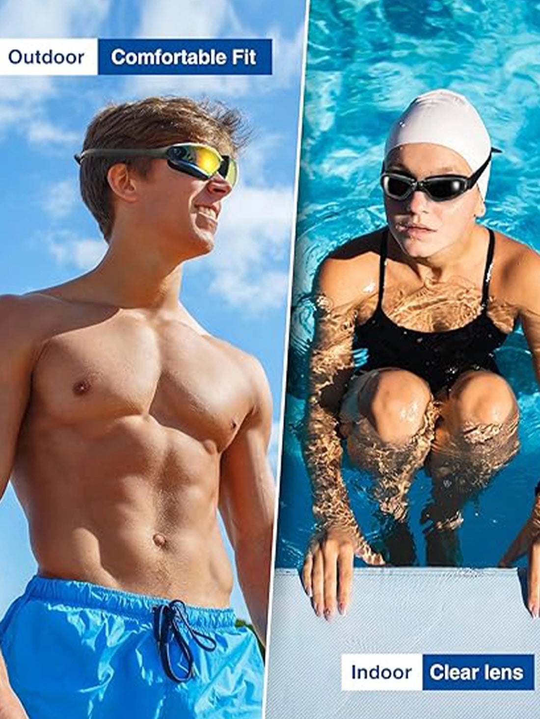 3PCS Swimming Set – Anti-Fog Goggles