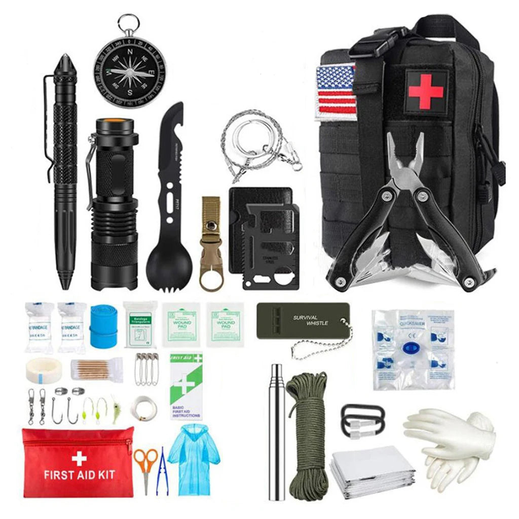 Survival First Aid Trauma Kit with Molle Bag
