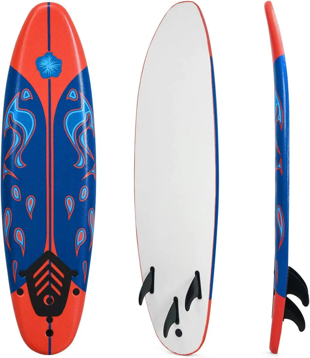 GYMAX 6FT Surfboard with Fins & Leash