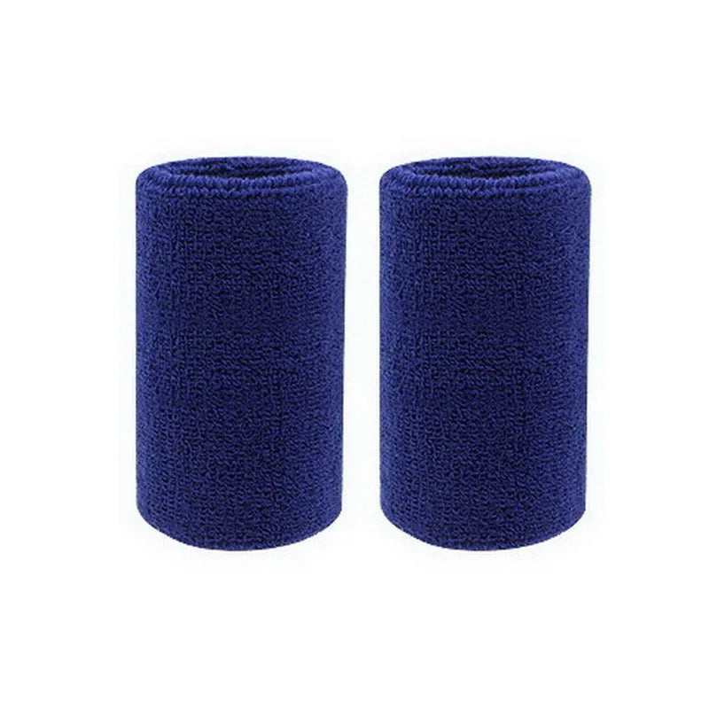 2Pcs Sports Wristbands Sweat Absorbent Cuffs