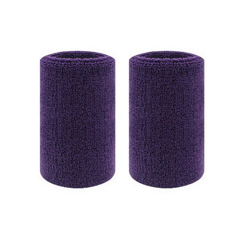 2Pcs Sports Wristbands Sweat Absorbent Cuffs