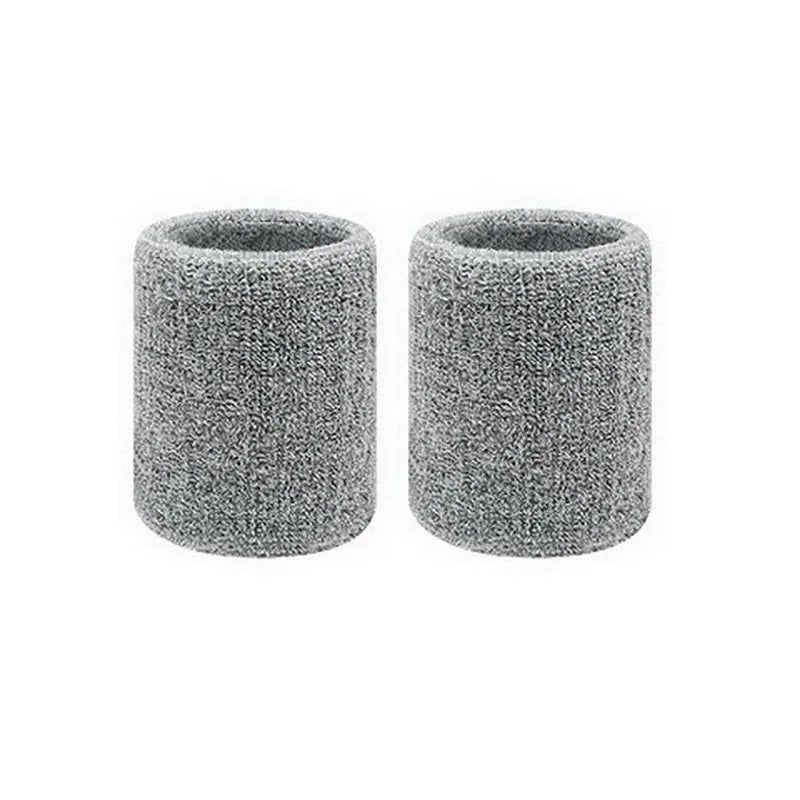 2Pcs Sports Wristbands Sweat Absorbent Cuffs