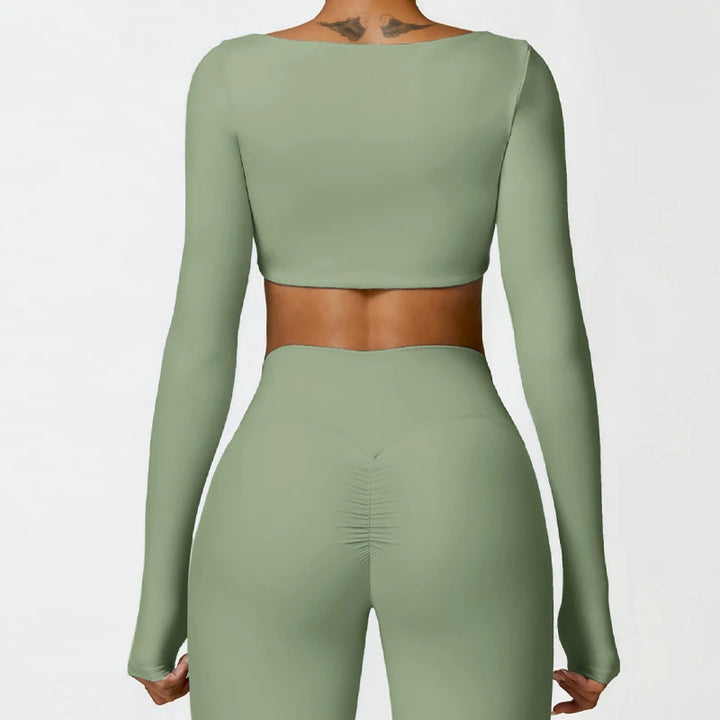 Women’s Quick-Dry Square Neck Sports Crop Top