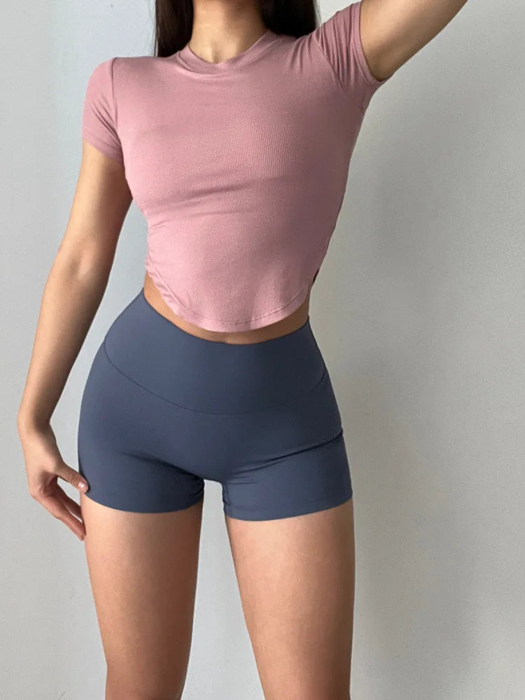 GymHUB High-Waist Hip-Lifting Yoga Shorts