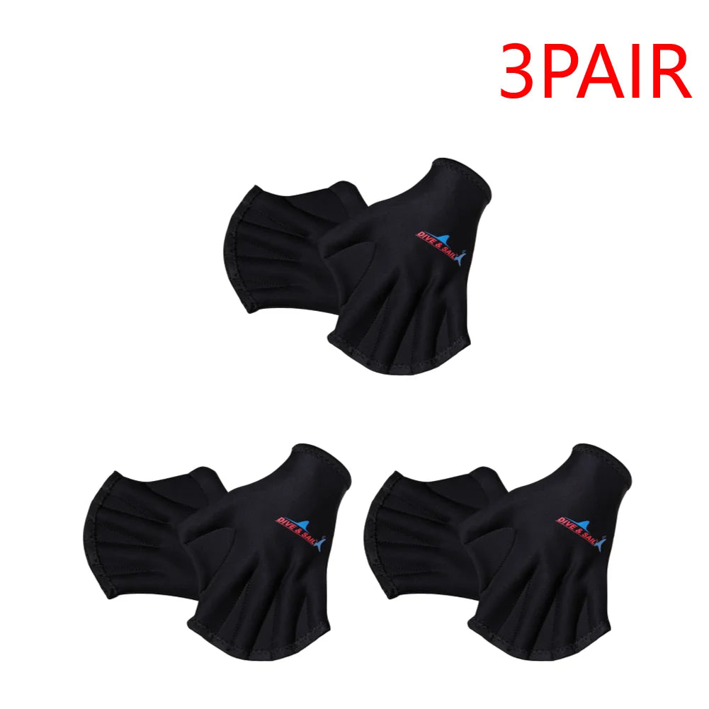 1–5 Pairs Webbed Swimming Gloves