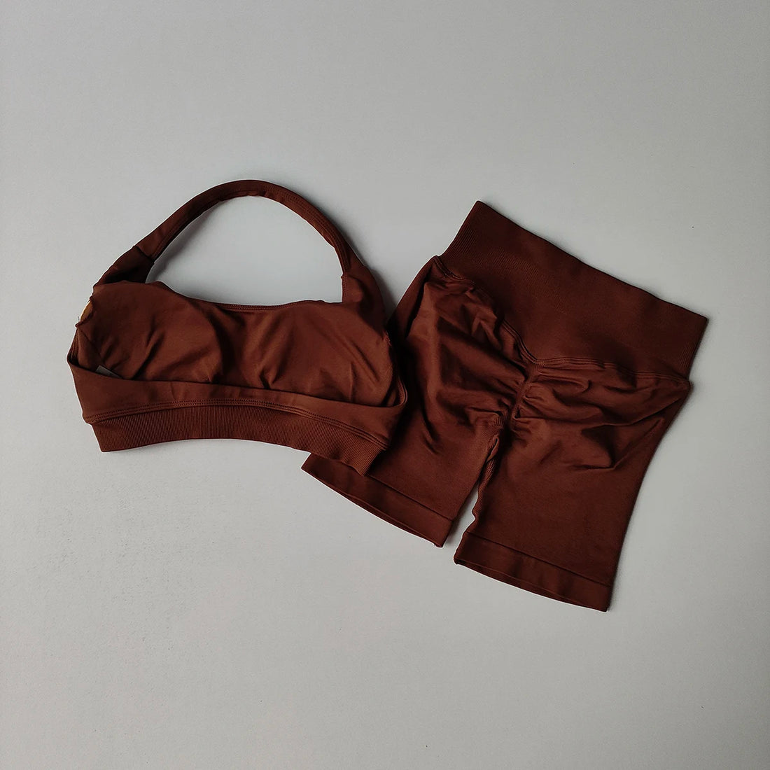 Women’s Seamless Yoga Set – Sports Bra & Shorts Gym Outfit