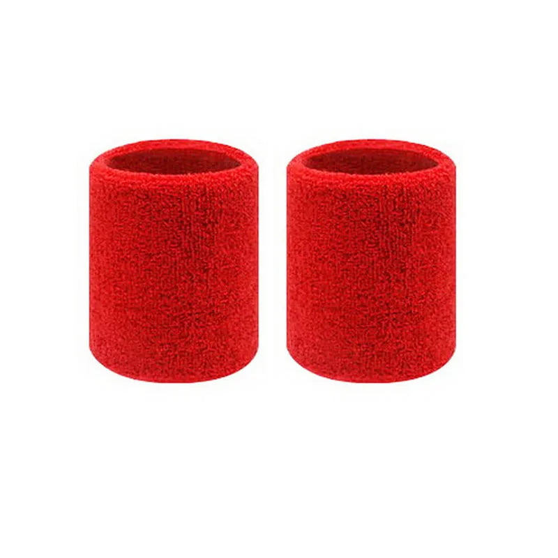 2Pcs Sports Wristbands Sweat Absorbent Cuffs