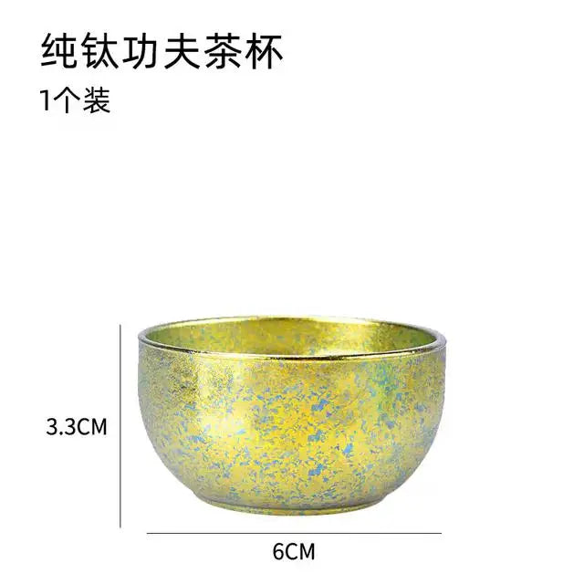 D2 Titanium Double-Layer Camping Tea Cup 50ML