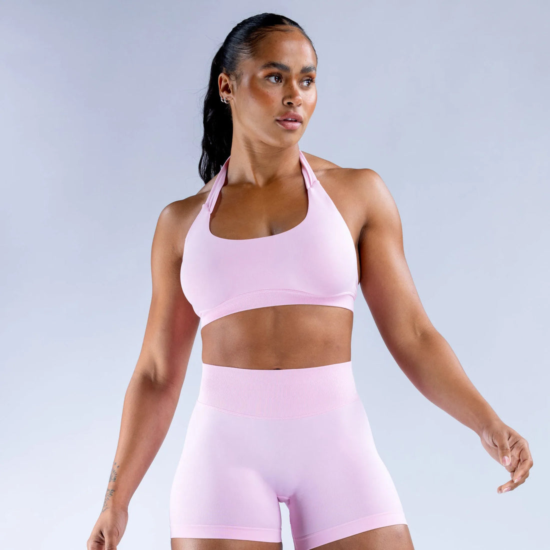 Women’s Seamless Yoga Set – Sports Bra & Shorts Gym Outfit