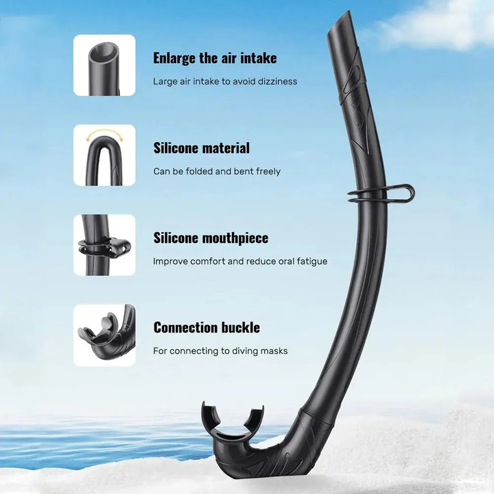 Foldable Silicone Diving Snorkel with Case