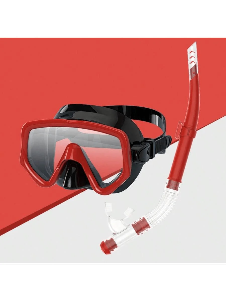 Adult Diving Mask & Snorkel Set with Tempered Glass
