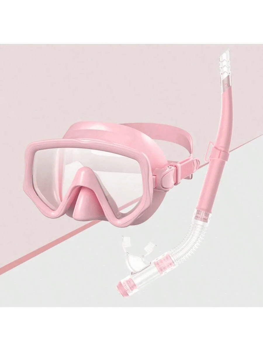 Adult Diving Mask & Snorkel Set with Tempered Glass