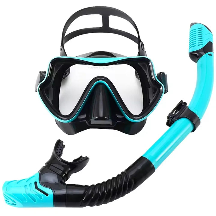 Adult Diving Mask & Snorkel Set with Tempered Glass