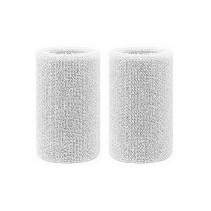 2Pcs Sports Wristbands Sweat Absorbent Cuffs
