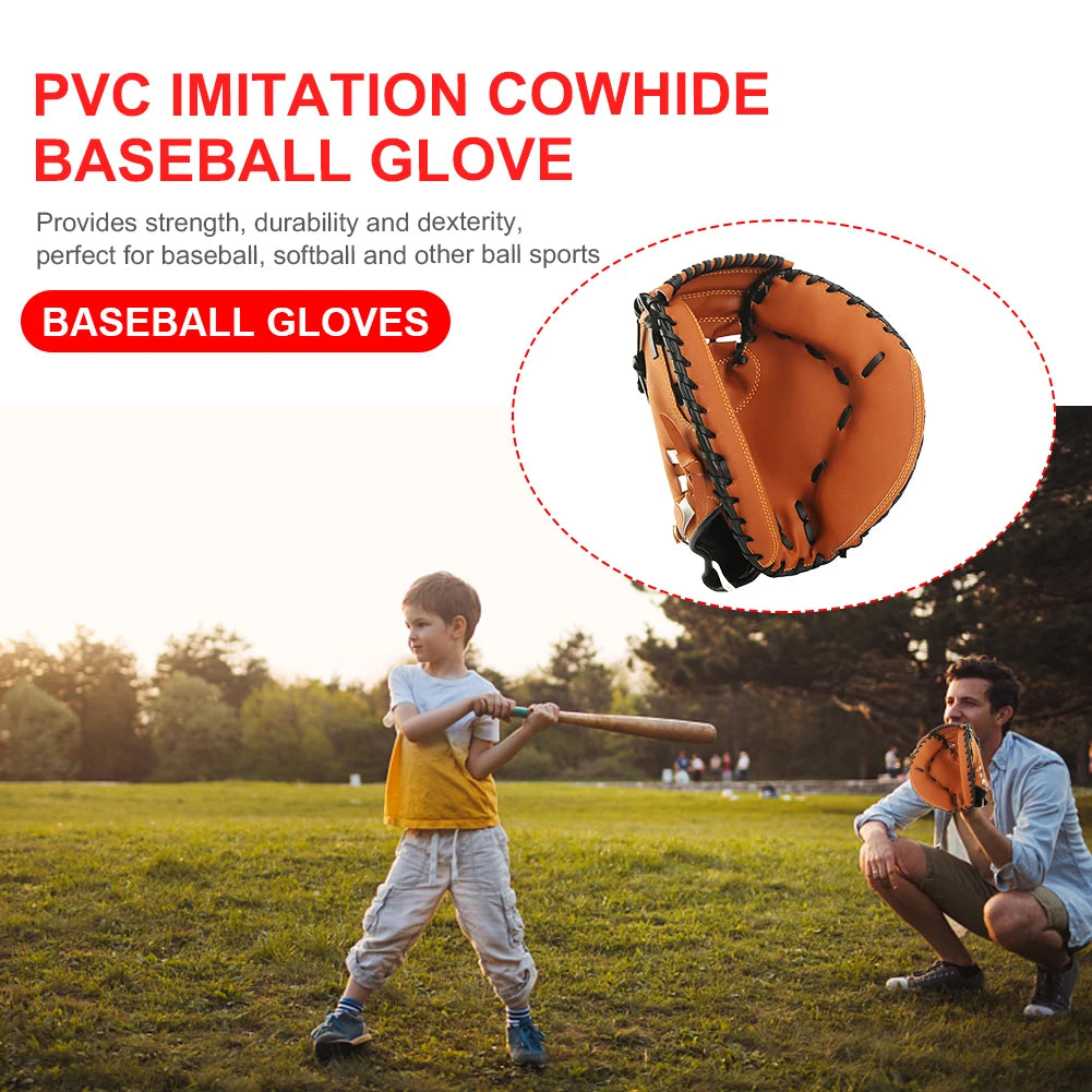 PU Leather Baseball Glove for Training & Play