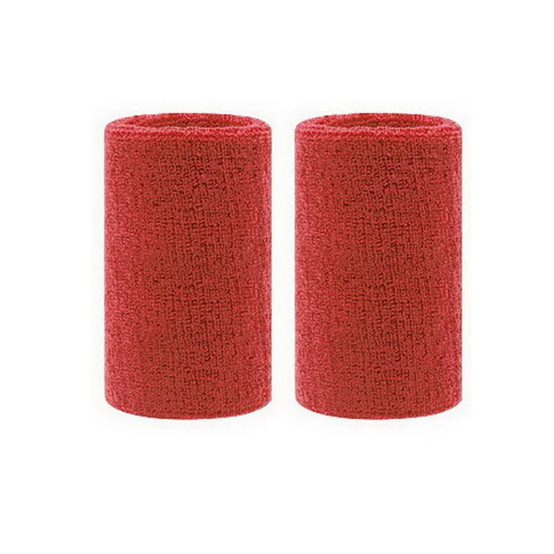 2Pcs Sports Wristbands Sweat Absorbent Cuffs