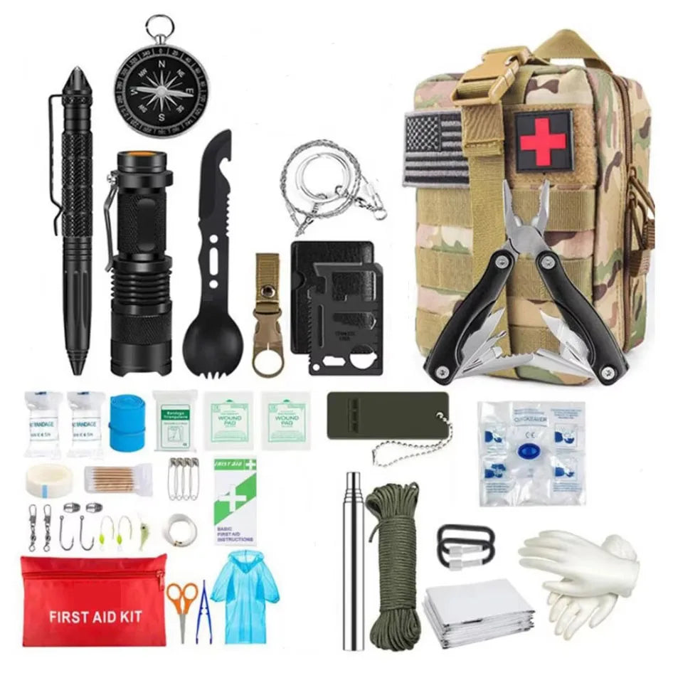 Survival First Aid Trauma Kit with Molle Bag