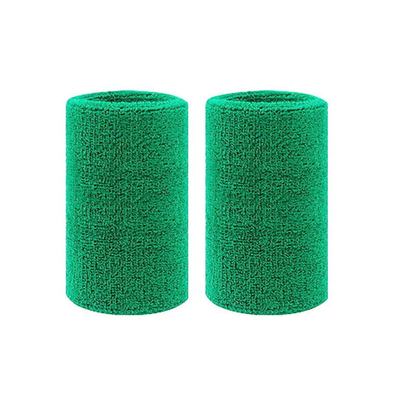 2Pcs Sports Wristbands Sweat Absorbent Cuffs