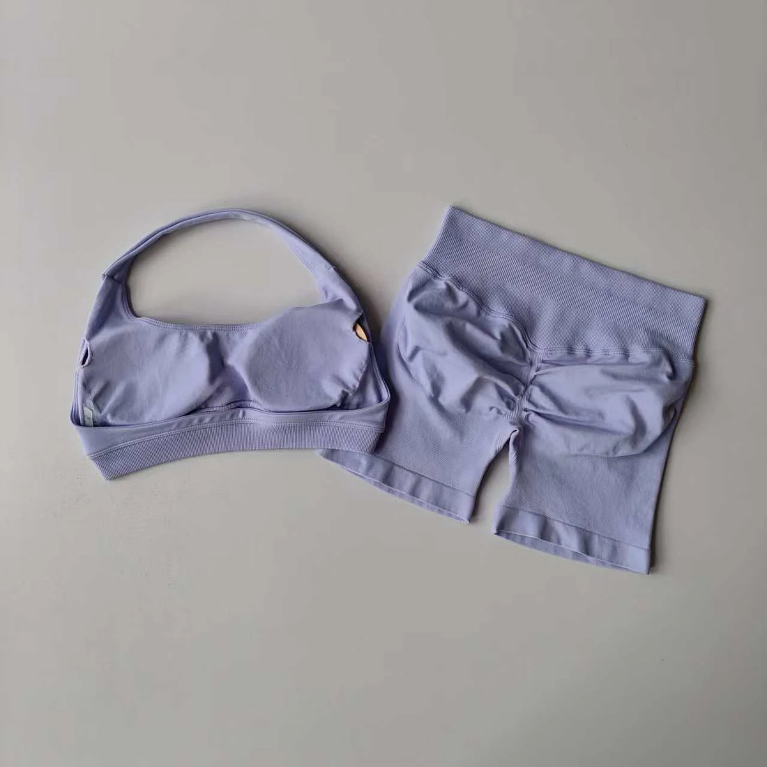 Women’s Seamless Yoga Set – Sports Bra & Shorts Gym Outfit
