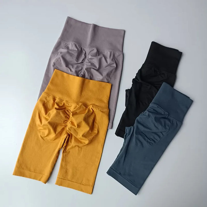 Women’s High-Waist Yoga & Fitness Shorts