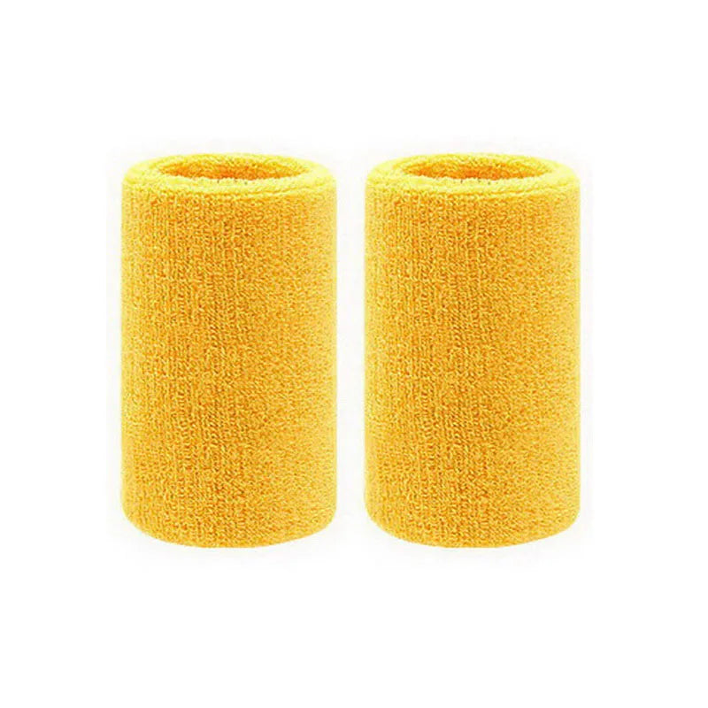 2Pcs Sports Wristbands Sweat Absorbent Cuffs