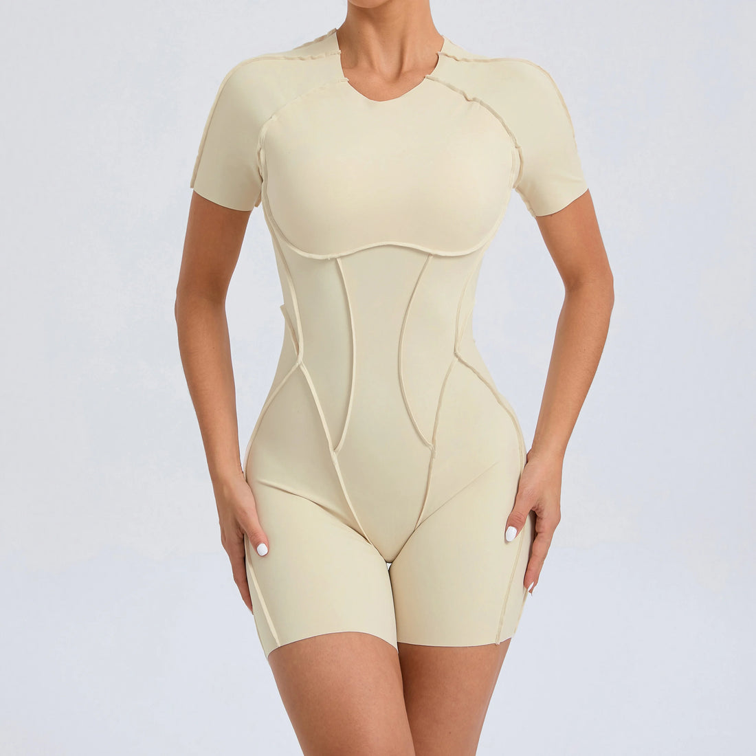 Women’s Short Jumpsuit – Backless Scrunch Booty Yoga & Fitness Set