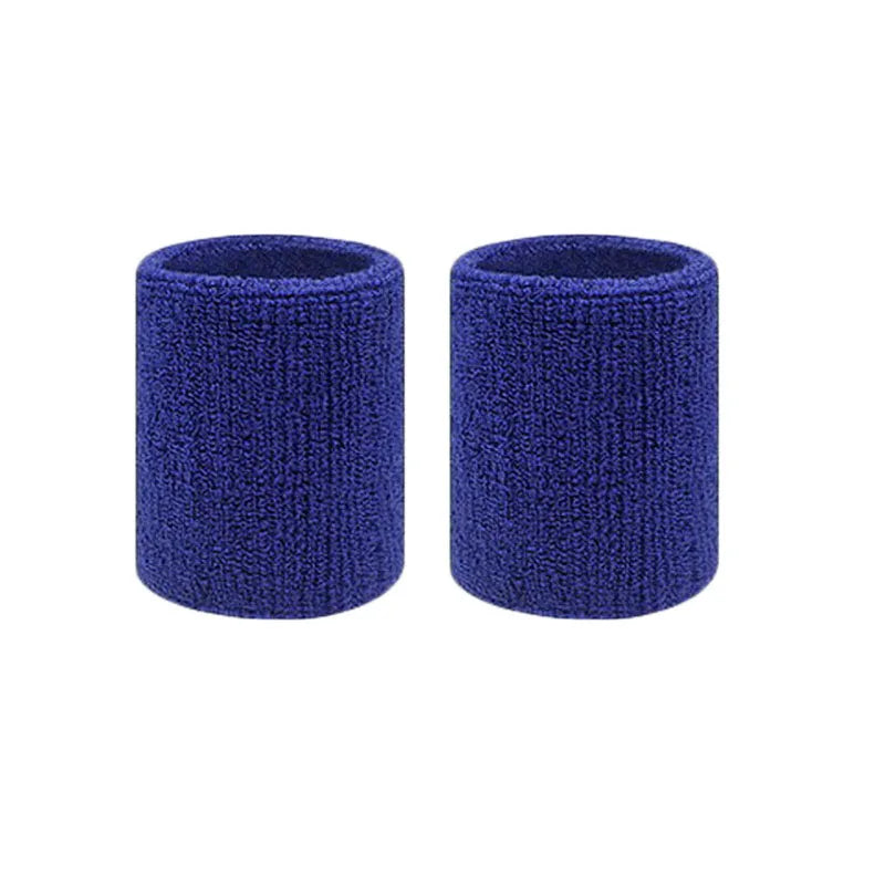 2Pcs Sports Wristbands Sweat Absorbent Cuffs