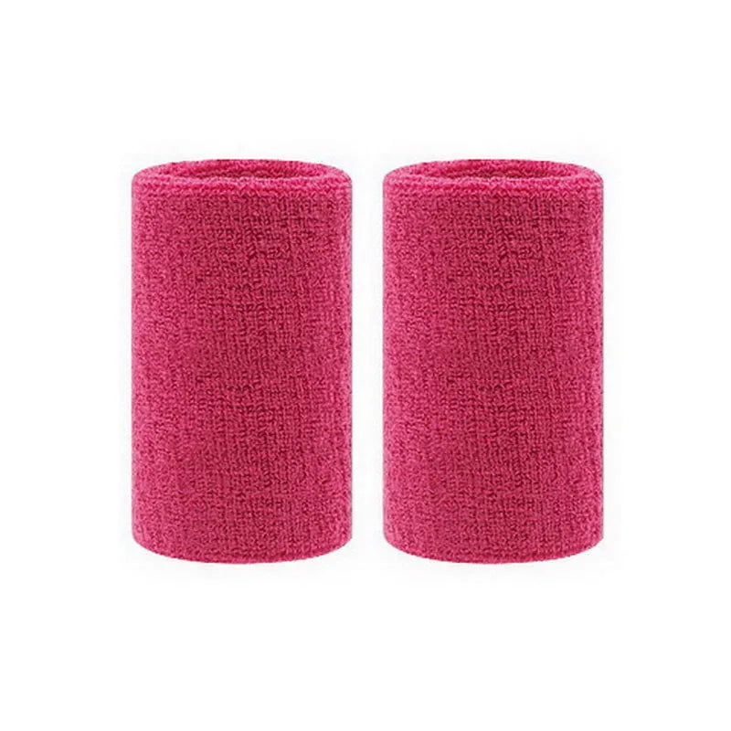2Pcs Sports Wristbands Sweat Absorbent Cuffs