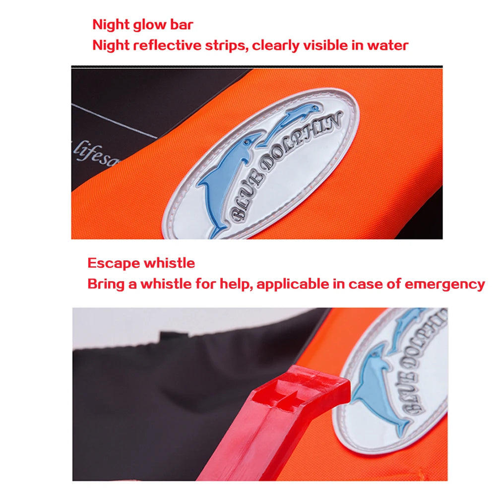 Adult & Kids Adjustable Swimming Life Jacket with Whistle