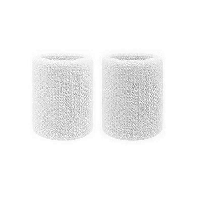 2Pcs Sports Wristbands Sweat Absorbent Cuffs
