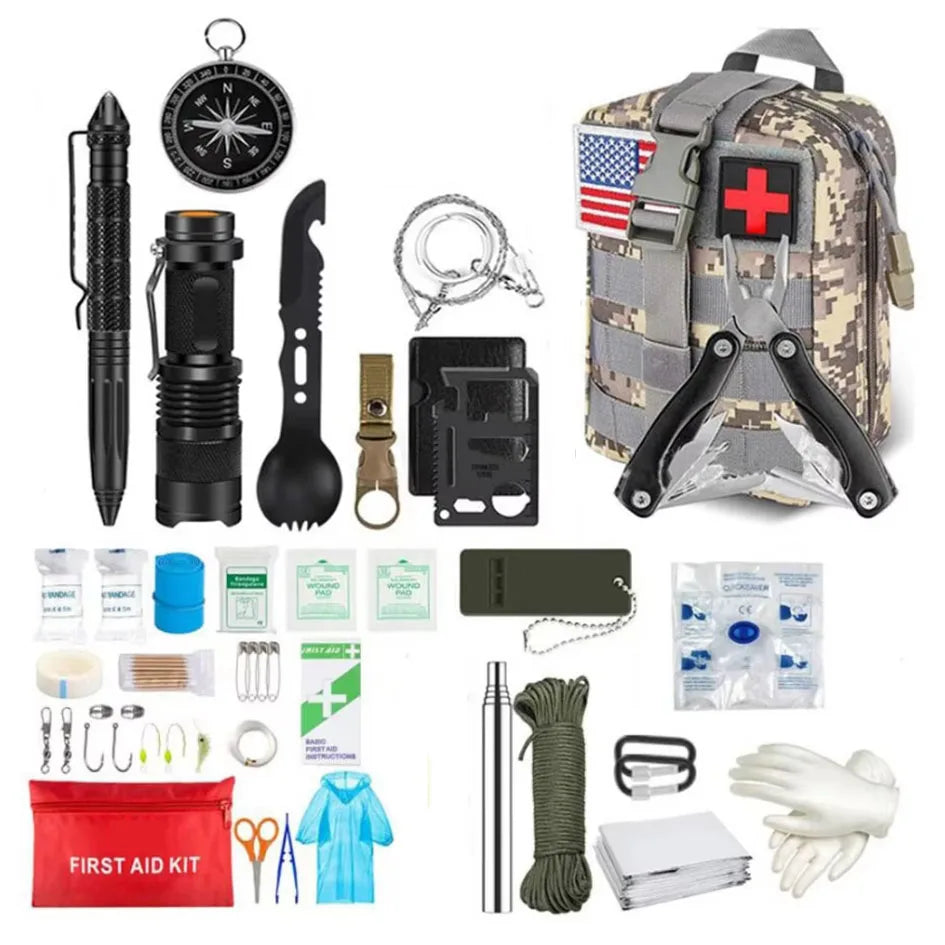 Survival First Aid Trauma Kit with Molle Bag