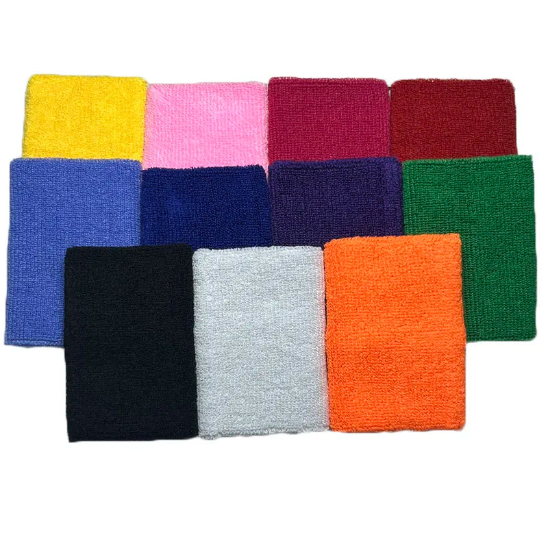 2Pcs Sports Wristbands Sweat Absorbent Cuffs
