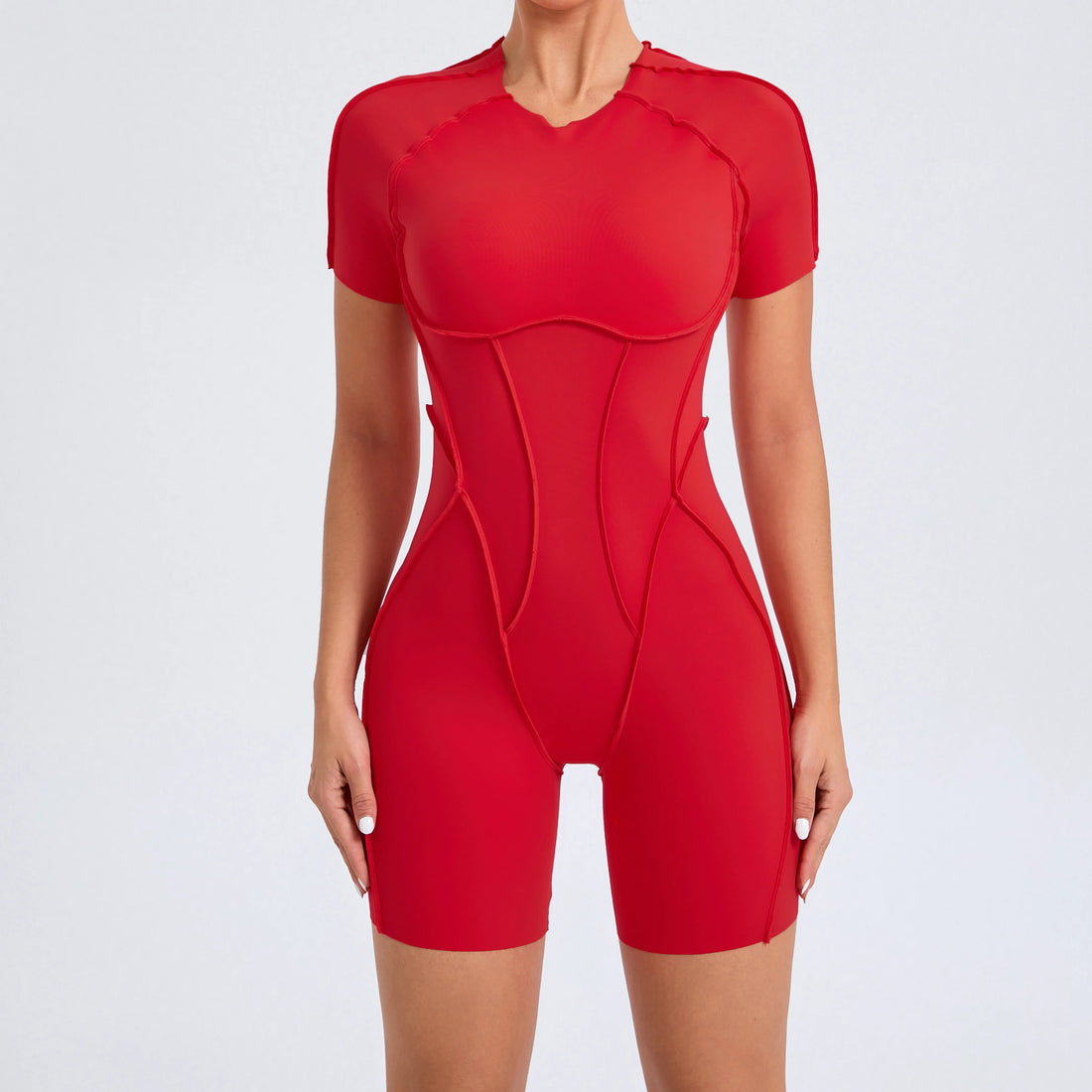 Women’s Short Jumpsuit – Backless Scrunch Booty Yoga & Fitness Set