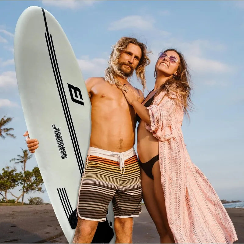FLOWBOARD 6FT Soft Foam Surfboard with Fins & Leash