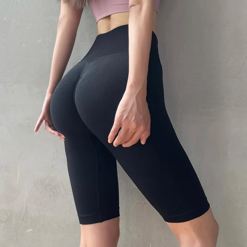 Women’s High-Waist Yoga & Fitness Shorts